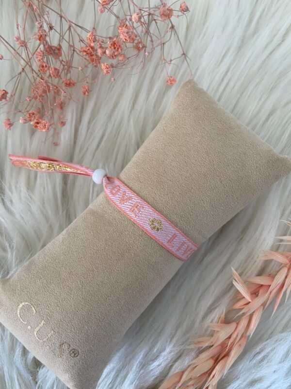 Lint Armband 'Live Laugh Love'