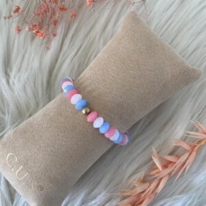 Armband Roze-Blauw-Wit