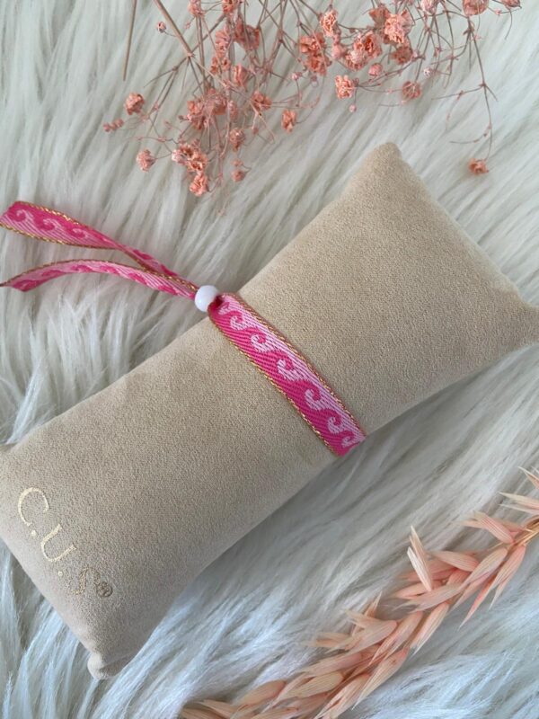 Lint Armband Golven Roze