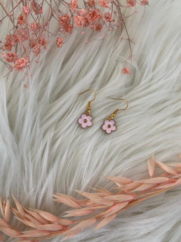 Bloem Oorbellen Roze