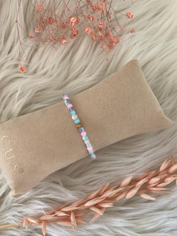 Armband Blauw-Roze